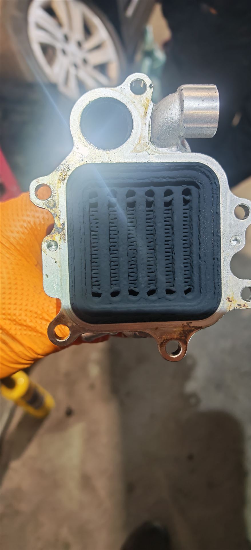 EGR cooler replacement component at Car Avenue workshop in Ashbourne
